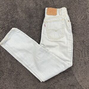 Vintage‎ Levi's Women's 23x28 Jeans Light Wash Button Fly USA Made High Rise